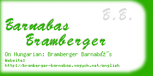 barnabas bramberger business card